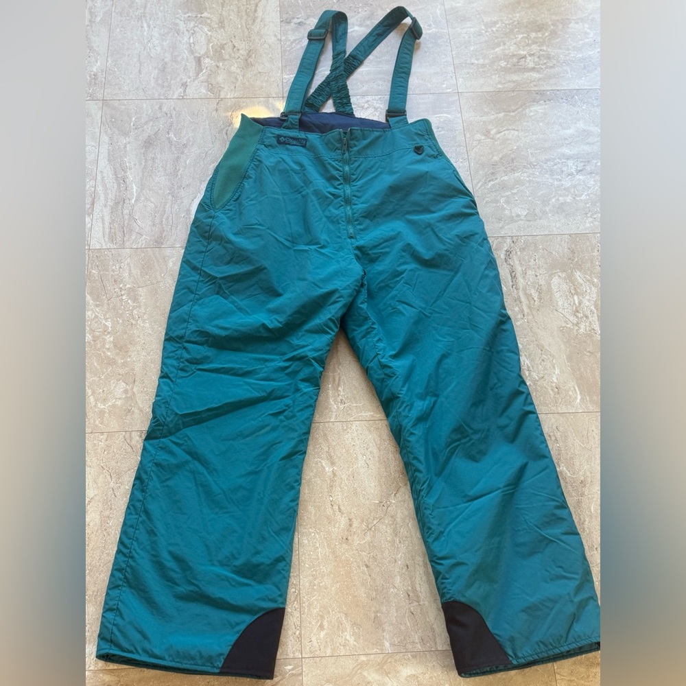 Columbia Ski Pants Women’s XLarge Blue Suspenders Insulated Snow Sportswear